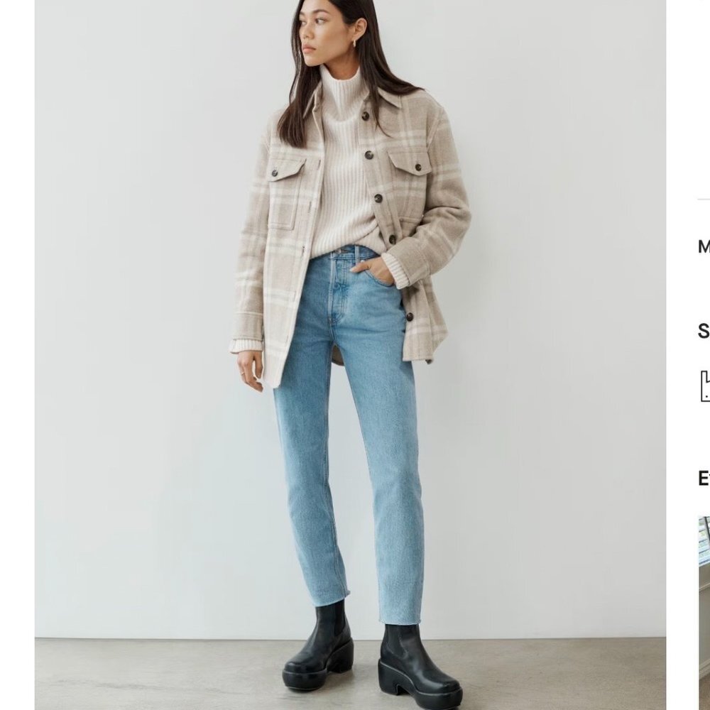 NEW Everlane The ’90s Cheeky Jean Raw Hem Sz 30